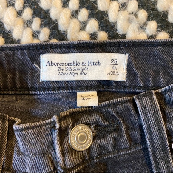 Curve Love Ultra High Rise 90s Straight Jean - Black Sz 25L - Picture 4 of 7